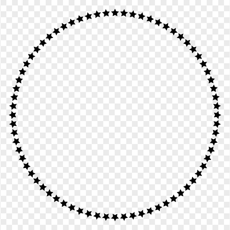 HD Black Stars Circle Frame PNG