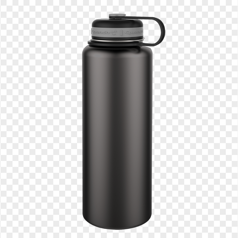 HD Black Thermos Water Bottle PNG