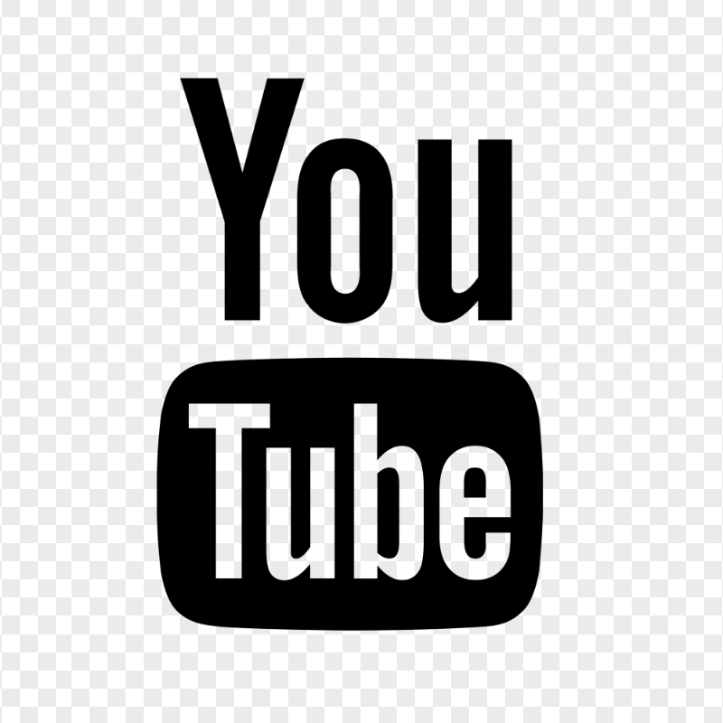 HD Black Vertical Youtube YT Logo Icon PNG