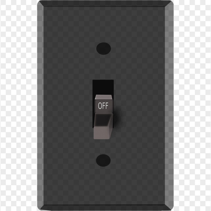 HD Black Wall Light Switch PNG