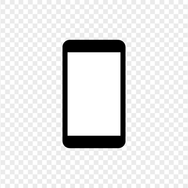 HD Black & White Modern Smartphone Icon Transparent PNG