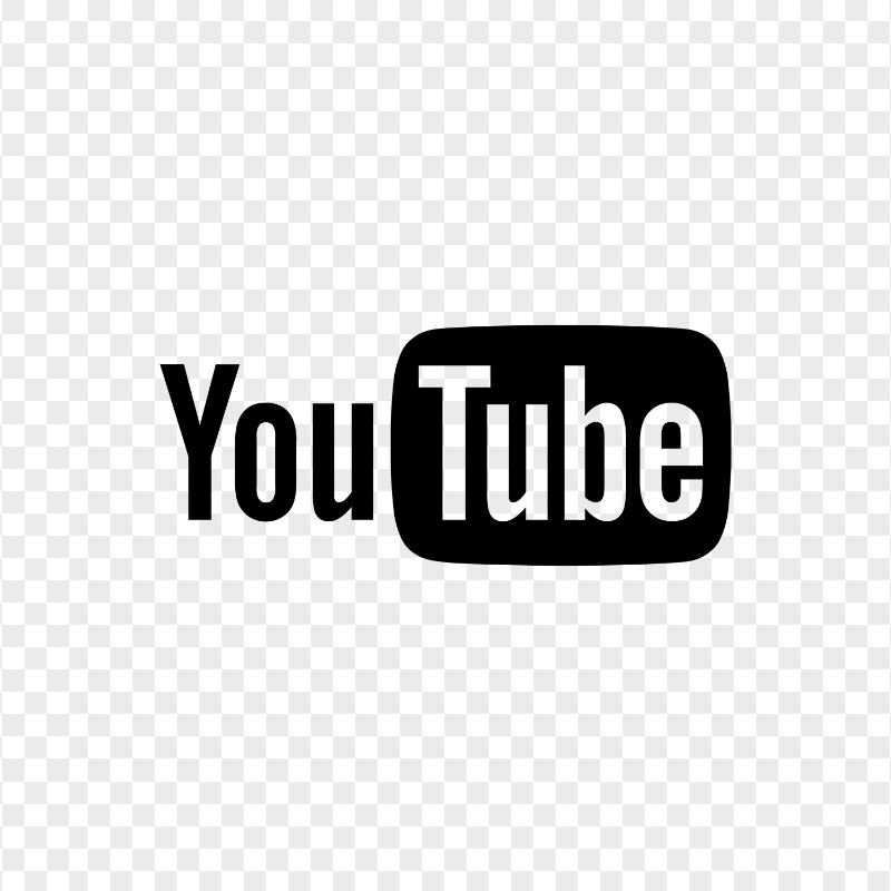 HD Black Youtube YT Horizontal Logo PNG
