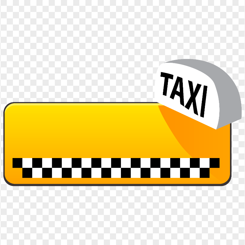 HD Blank Yellow Taxi Banner Transparent Background