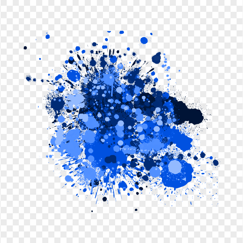 HD Bleu Paintbrush Colour Splash Transparent PNG