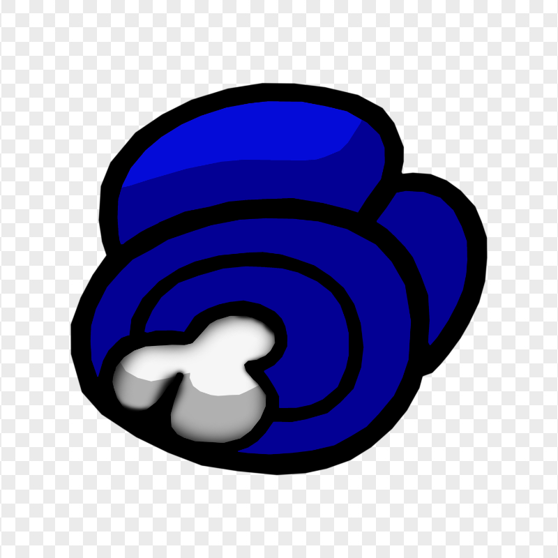 HD Blue Among Us Crewmate Character Dead Body PNG