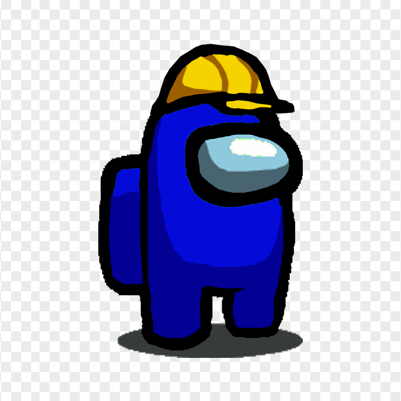 HD Blue Among Us Crewmate Character Hard Hat PNG