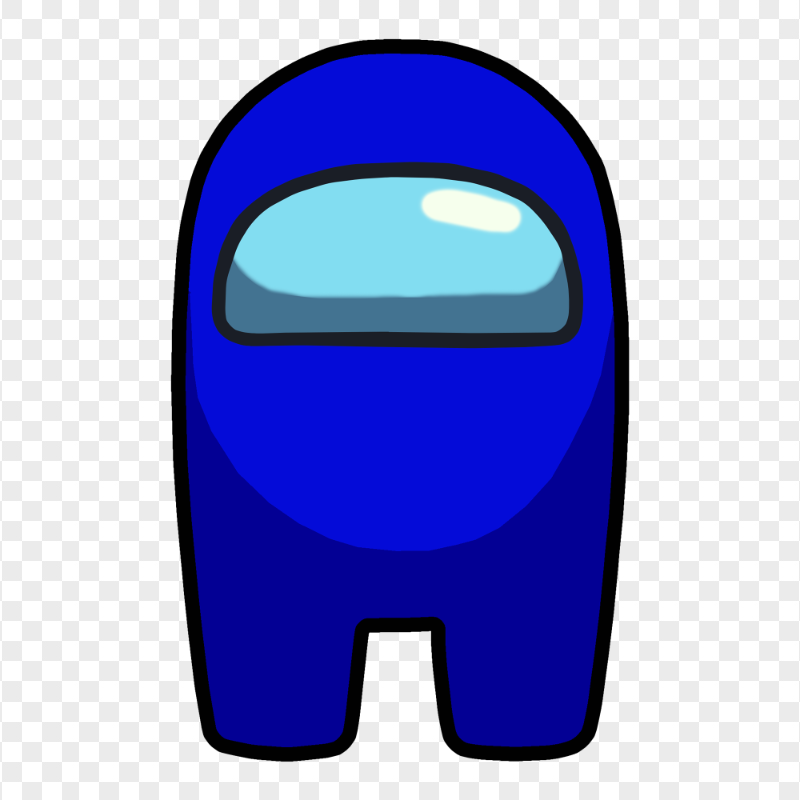 HD Blue Among Us Crewmate Front View PNG
