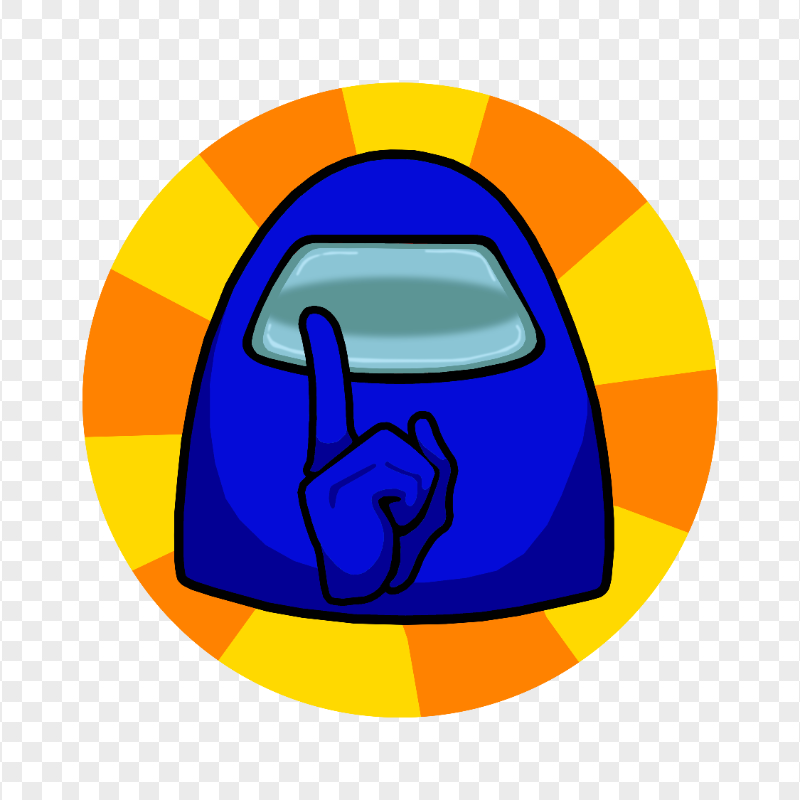 Crewmate Sign HD Brown Among Us Character Crewmate Shhh Sign Front View PNG | Citypng