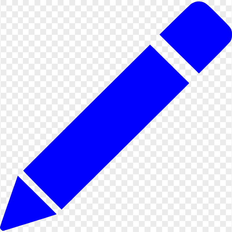 HD Blue Angle Pencil Icon PNG
