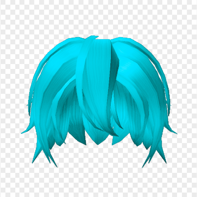 HD Blue Anime Manga Boy Hair PNG