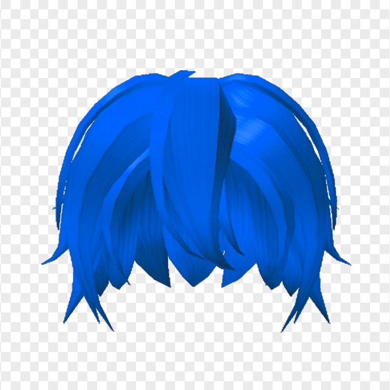 HD Blue Anime Manga Boy Hair Transparent Background