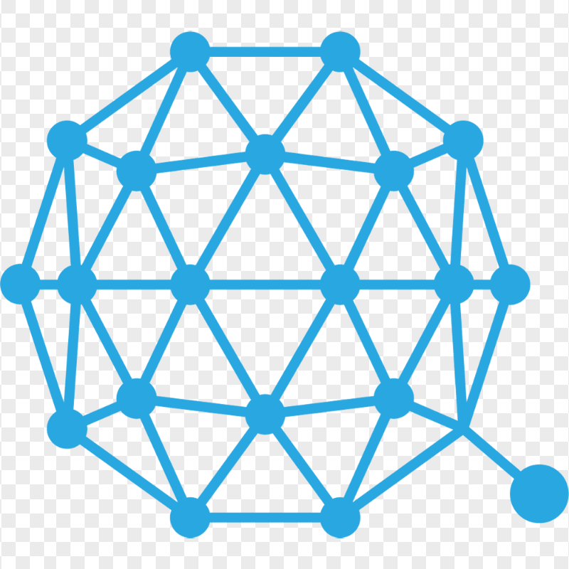 HD Blue Blockchain Icon PNG