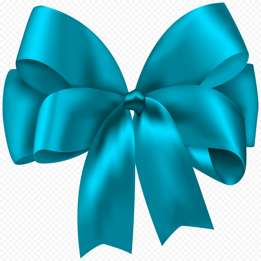 HD Blue Bow Ribbon Tie Transparent Background