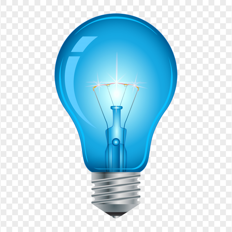 HD Blue Bulb Light PNG