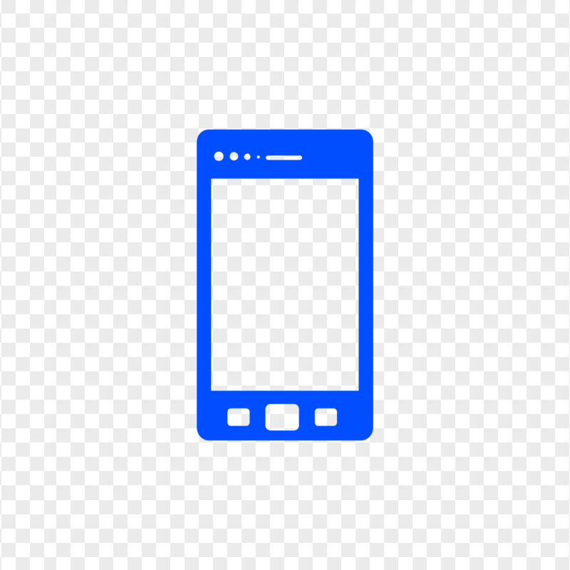 HD Blue Cell Phone Icon Transparent PNG