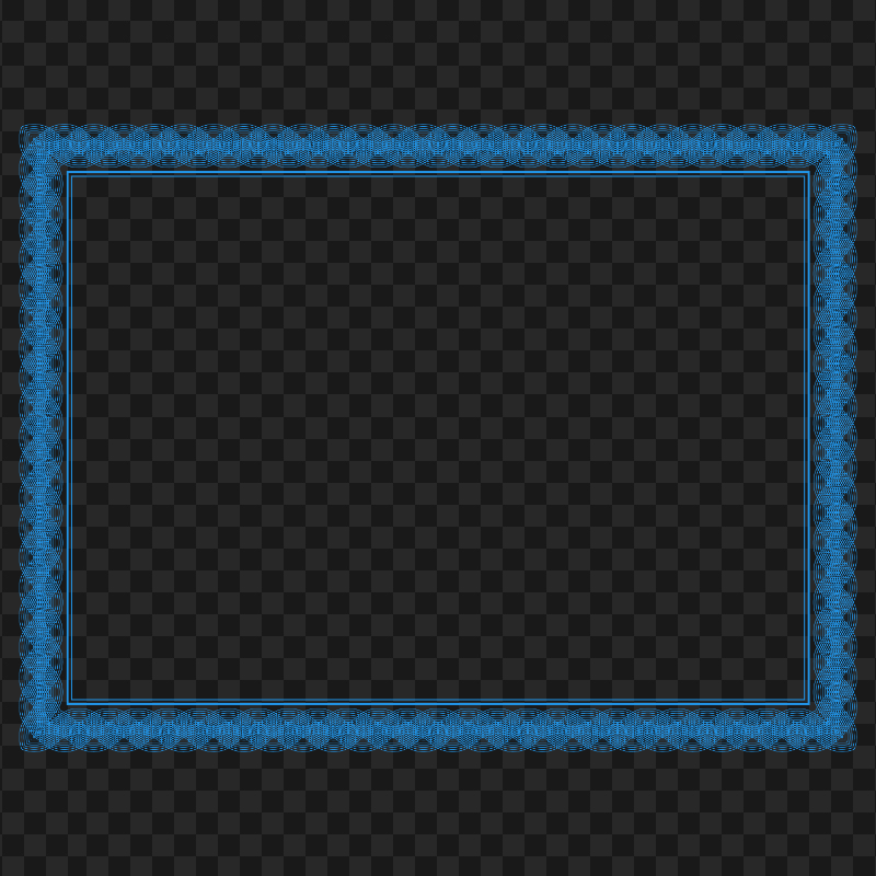 HD Blue Certificate Frame Transparent PNG