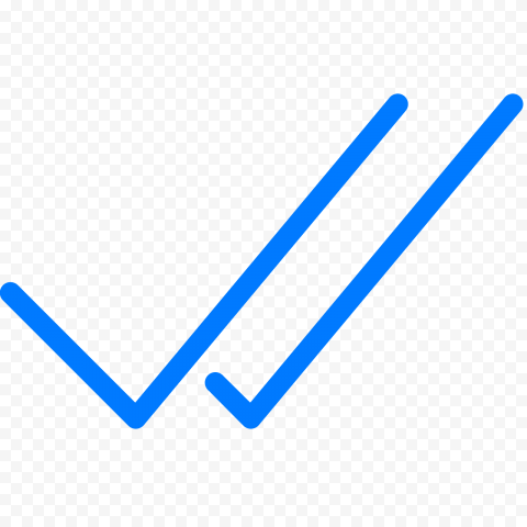 HD Blue Double Tick Check Mark Icon WhatsApp PNG