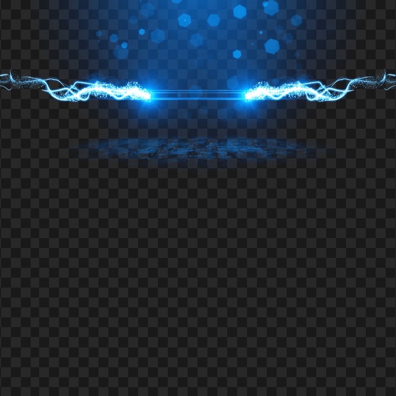HD Blue Electric Light Energy Lines Effect PNG