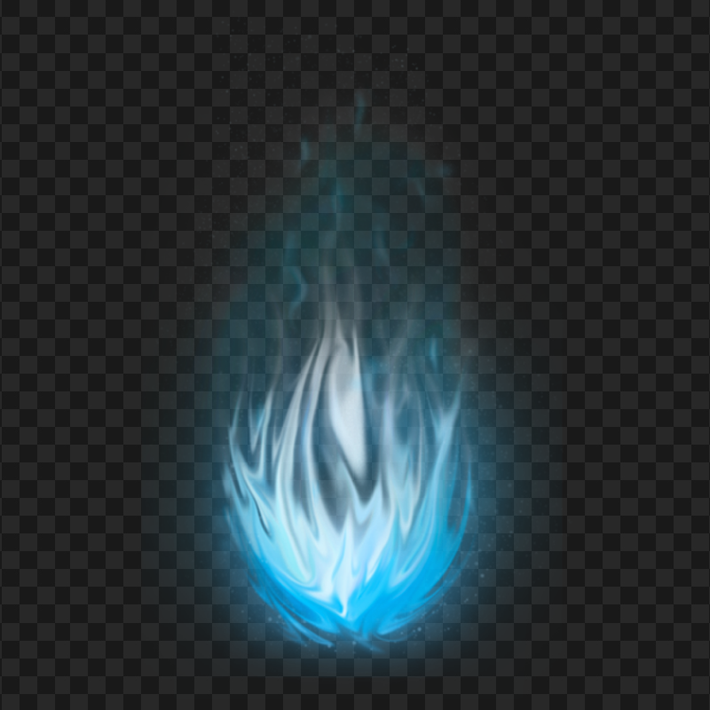 HD Blue Flame Rocket Transparent PNG