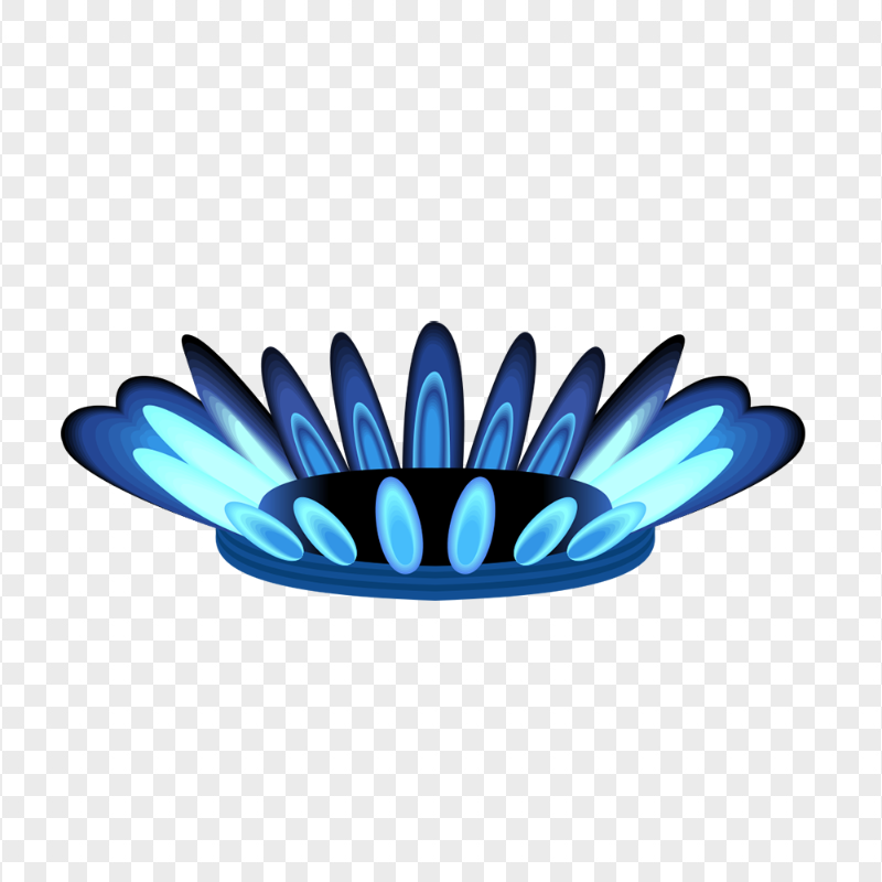 HD Blue Gas Stove Flame Illustration PNG