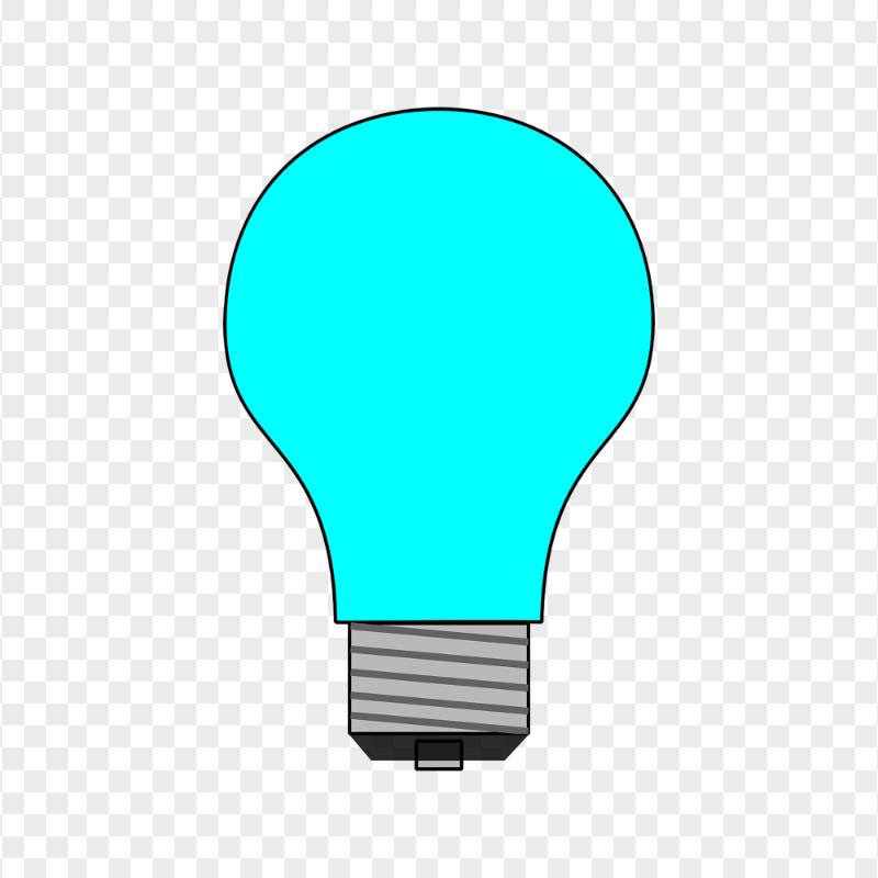 HD Blue Light Bulb Clipart Icon PNG