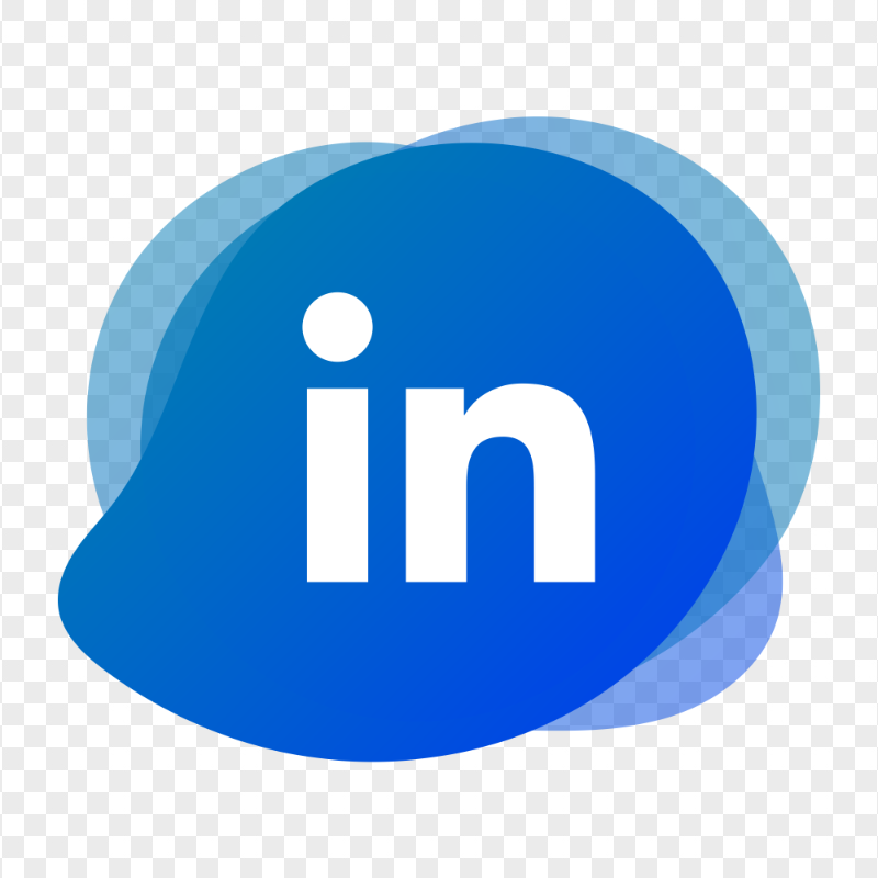 HD Blue Linkedin IN Aesthetic Icon PNG