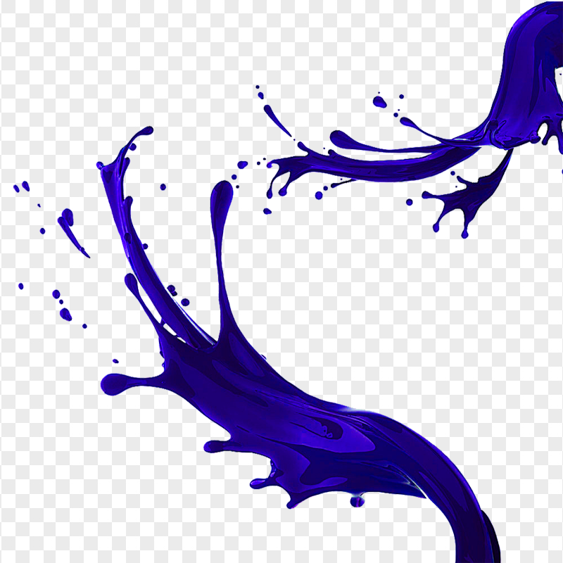 HD Blue Liquid Paint Splatter Splash Transparent PNG