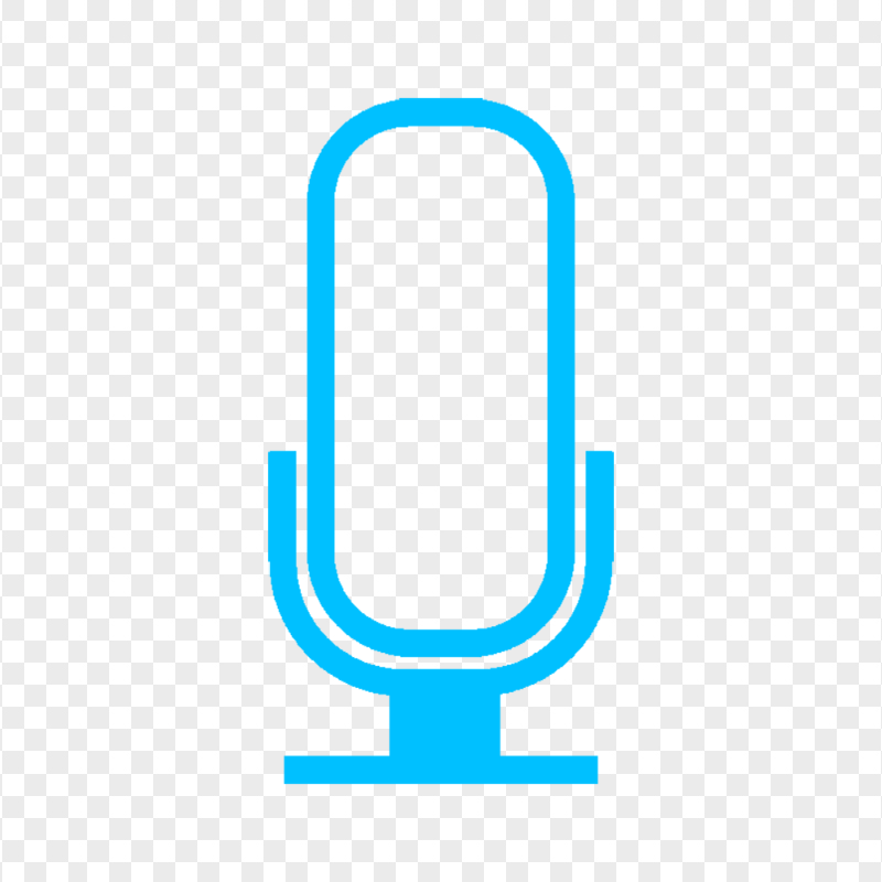 HD Blue Microphone Mic Voice Sound Icon Transparent PNG
