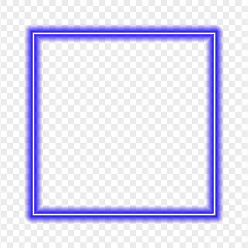 HD Blue Neon Border Frame PNG