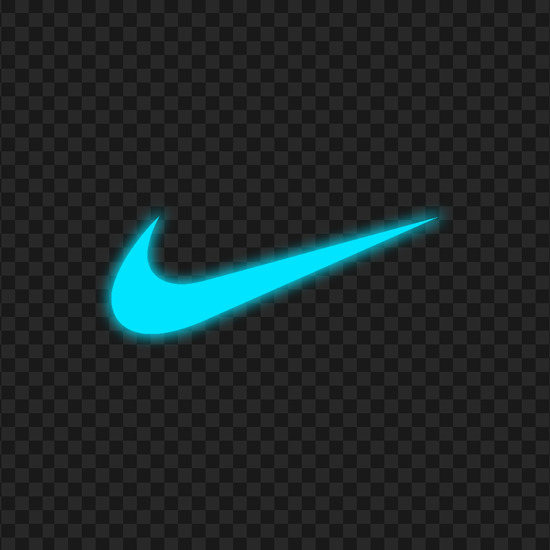 HD Blue Outline Neon Nike Text Logo PNG | Citypng