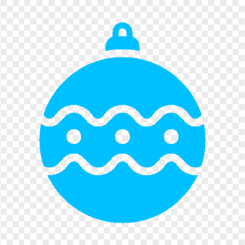 HD Blue Ornament Ball Icon Transparent Background