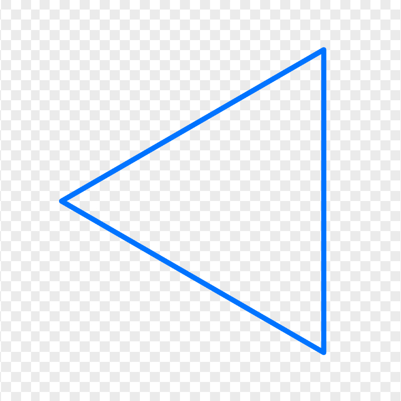 HD Blue Outline Left Triangle Transparent PNG