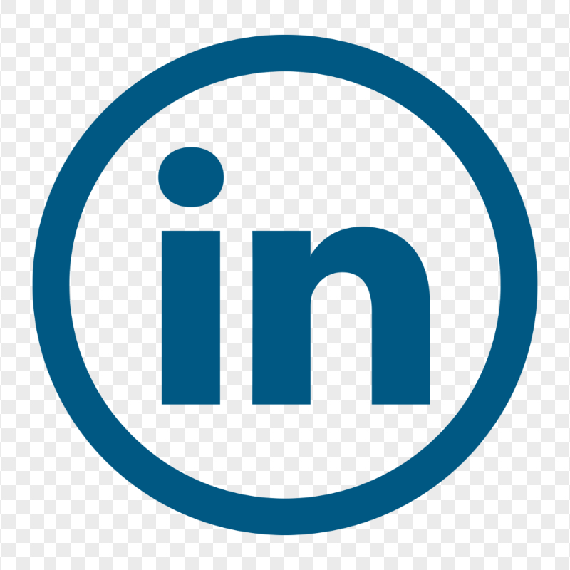 HD Blue Outline Linkedin Round Icon PNG