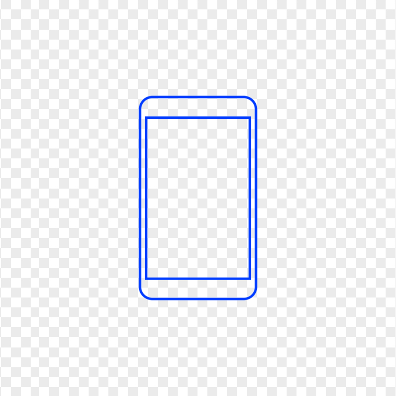 HD Blue Outline Modern Smartphone Icon Transparent PNG