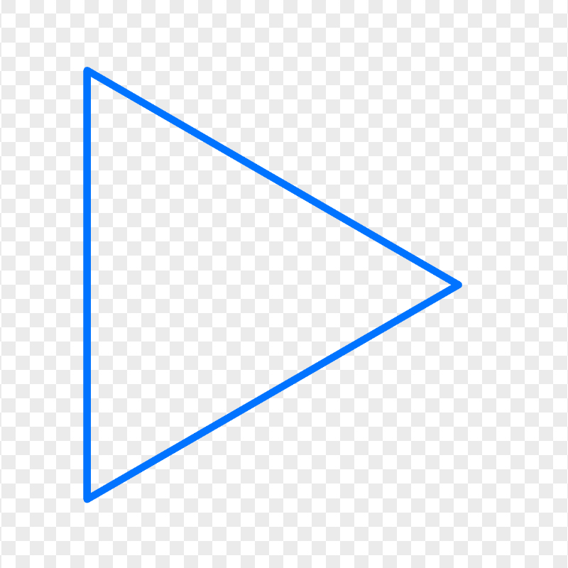 HD Blue Outline Right Triangle PNG