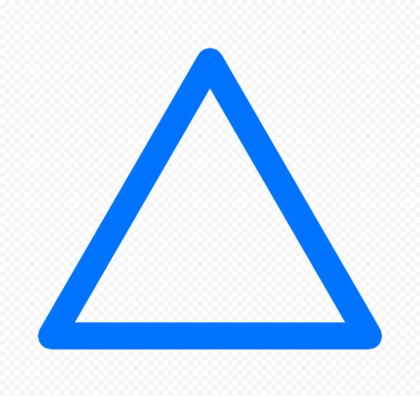 HD Outline Triangle Blue Border PNG | Citypng