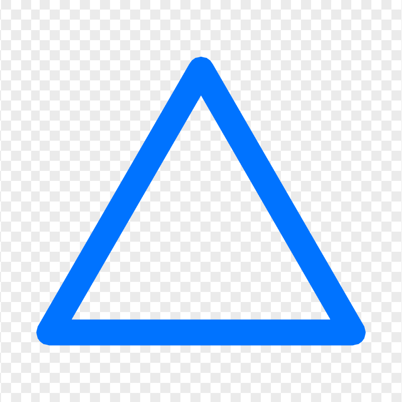 HD Blue Outline Triangle PNG