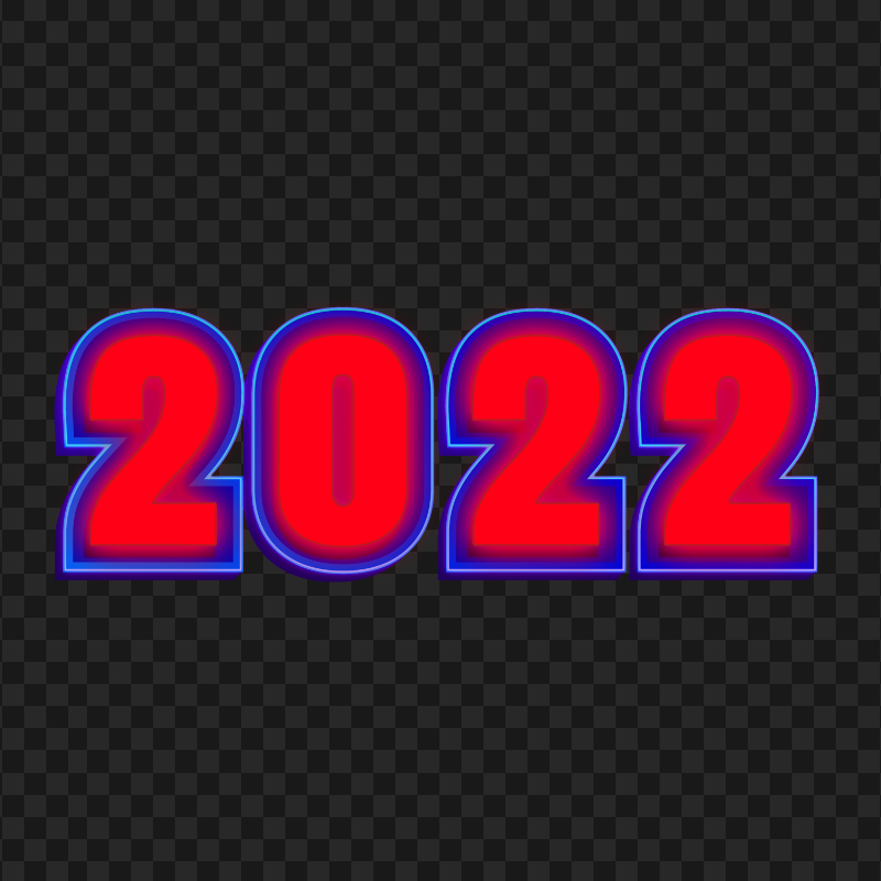 HD Blue & Red 2022 Text Transparent PNG