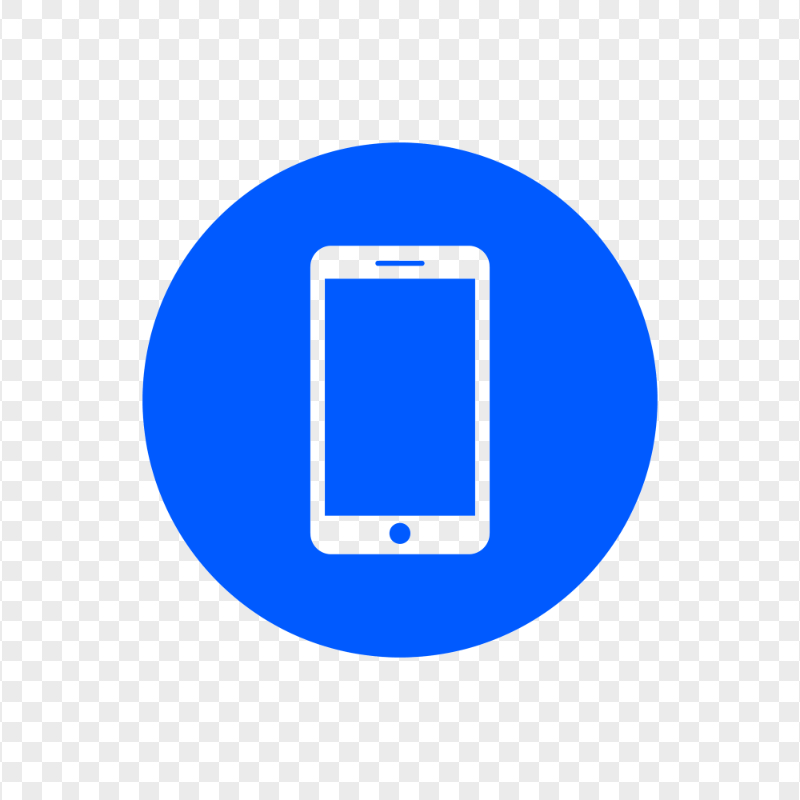 HD Blue Round Circle Modern Smartphone Icon Transparent PNG