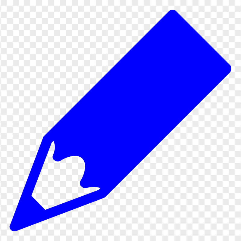 HD Blue Short Pencil Icon PNG