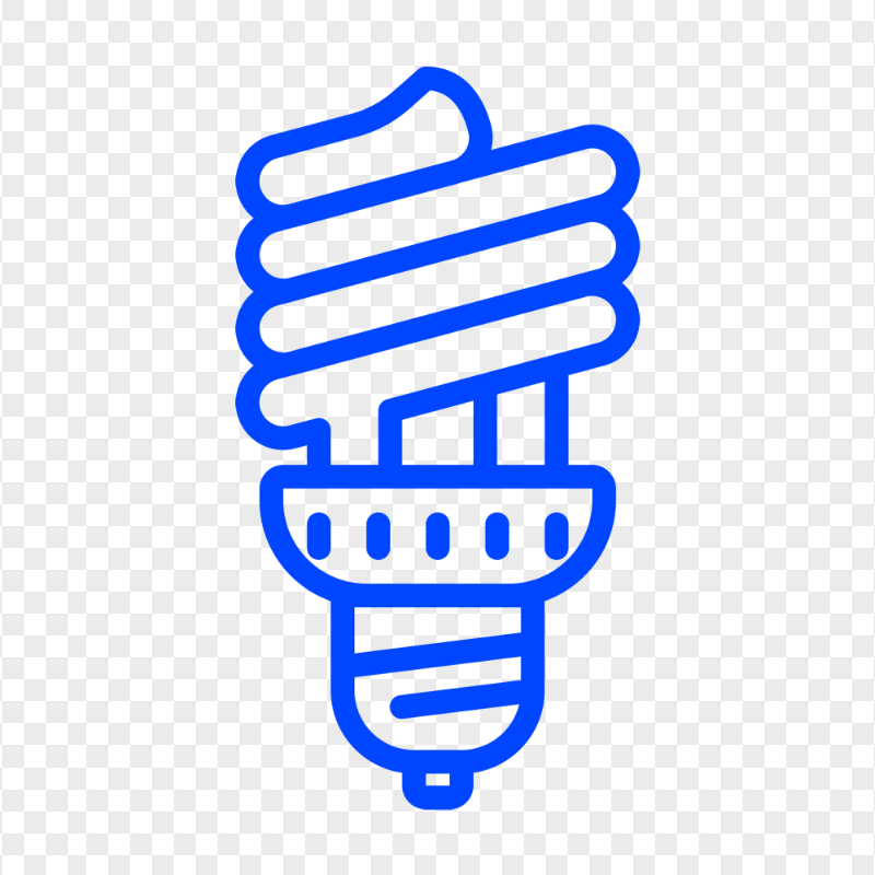 HD Blue Spiral Bulb Icon PNG