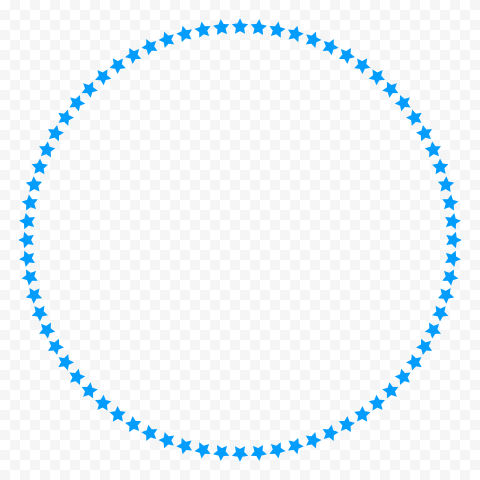 HD Blue Stars Circle Frame PNG