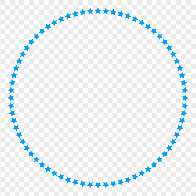 HD Blue Stars Circle Frame PNG