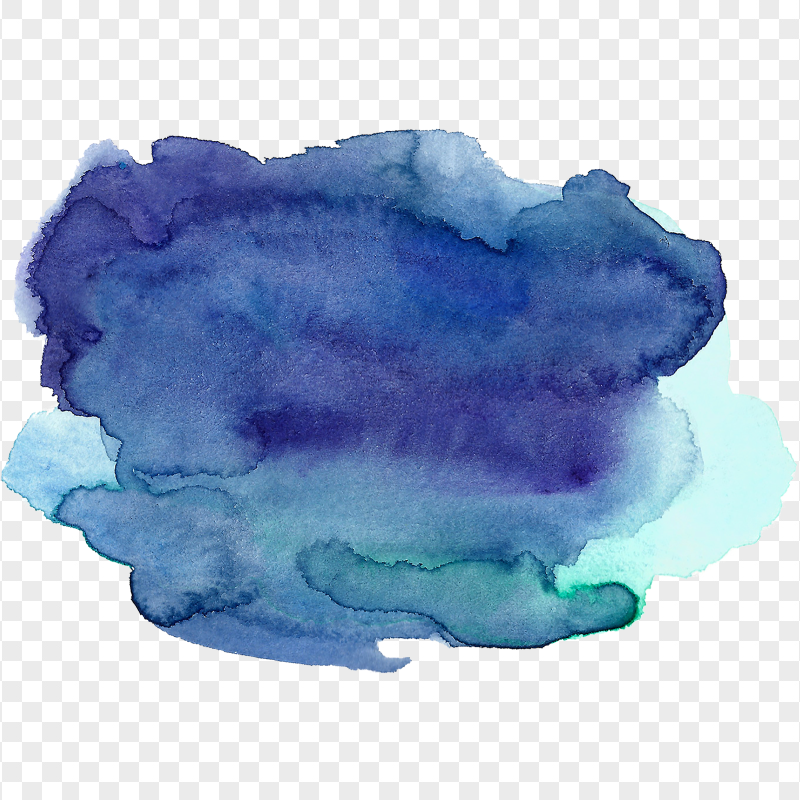 HD Blue Teal Cloud Watercolor PNG