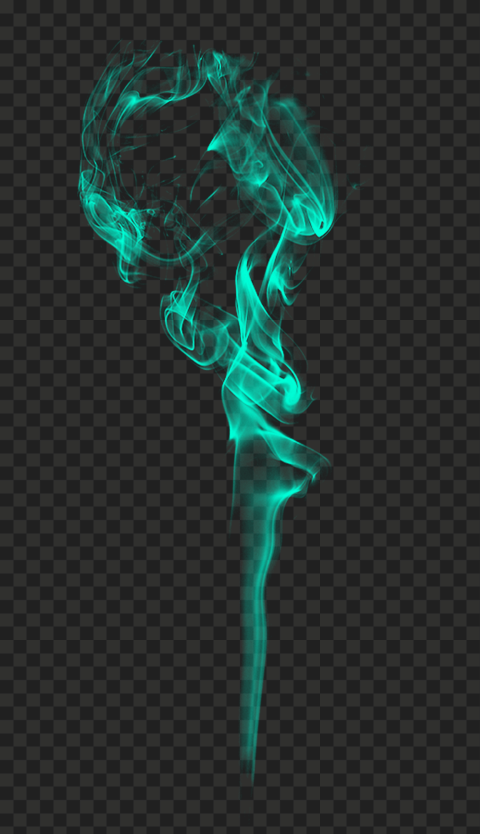 HD Blue Turquoise Cigarette Smoke PNG