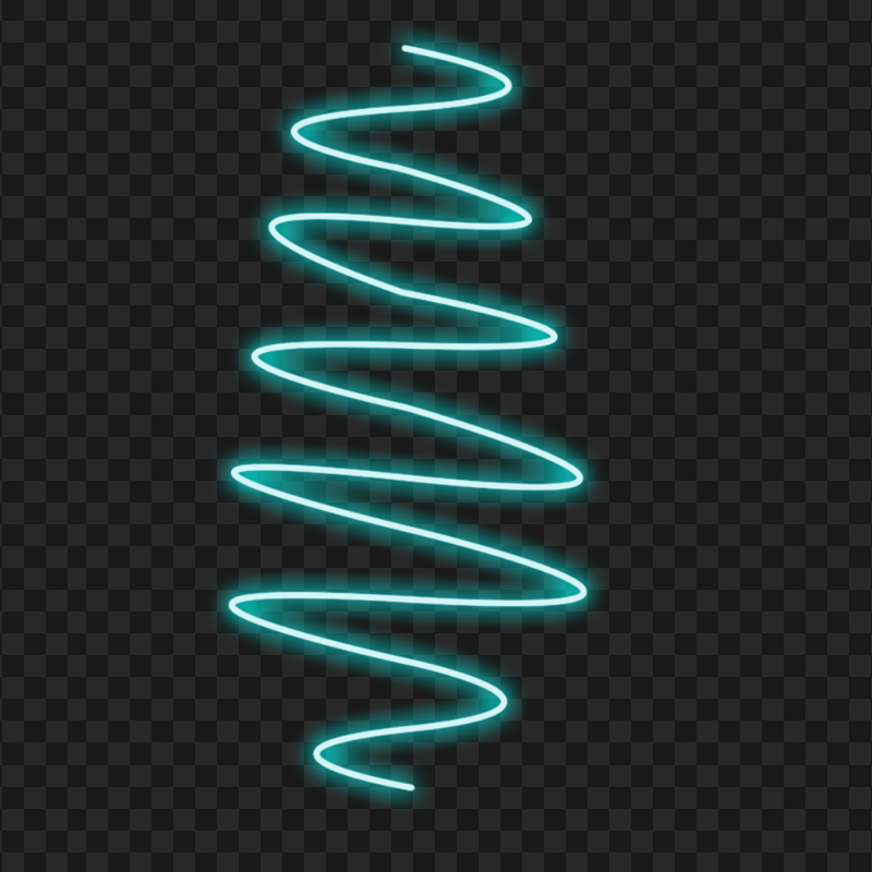 HD Blue Turquoise Curve Neon Zig Zag Line PNG