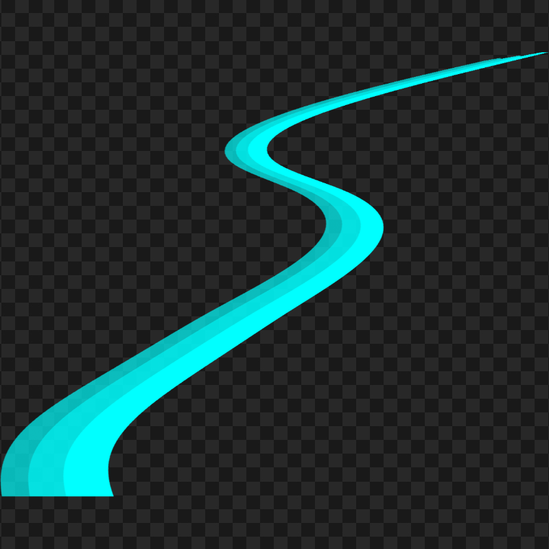 HD Blue Turquoise Curved Curve Line PNG