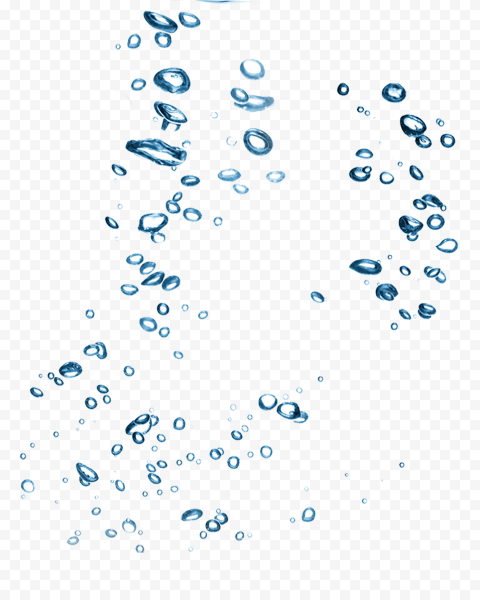HD Blue Water Droplets Bubbles PNG