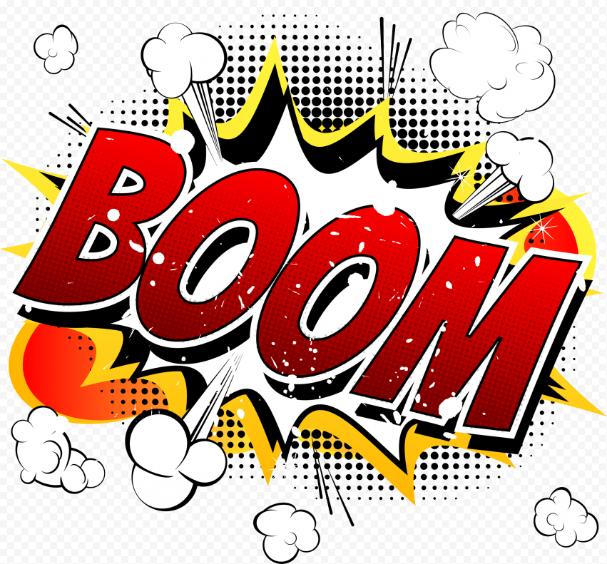 HD Boom Comic Word Explosion Cartoon PNG Citypng