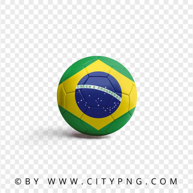 HD Brazil Flag On Soccer Football Ball PNG
